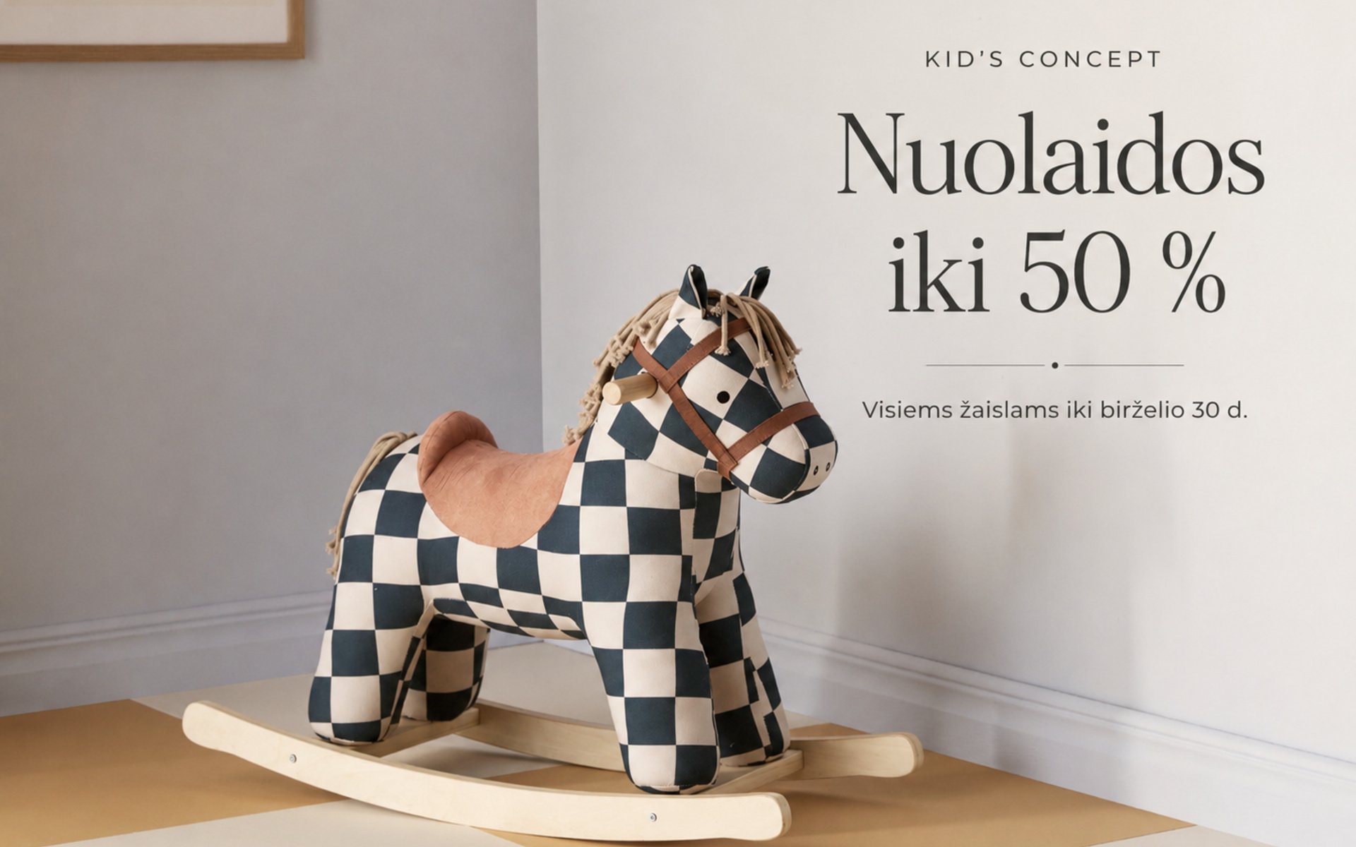 Kid's Concept žaislams iki 50% nuolaida