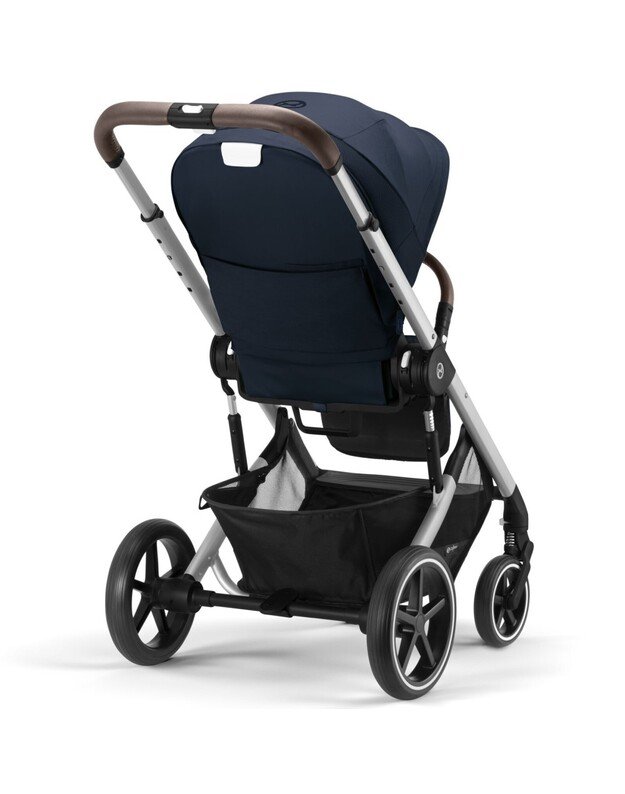 Vežimėlis Cybex Balios S LUX 2in1 silver frame Ocean Blue, mėlynas