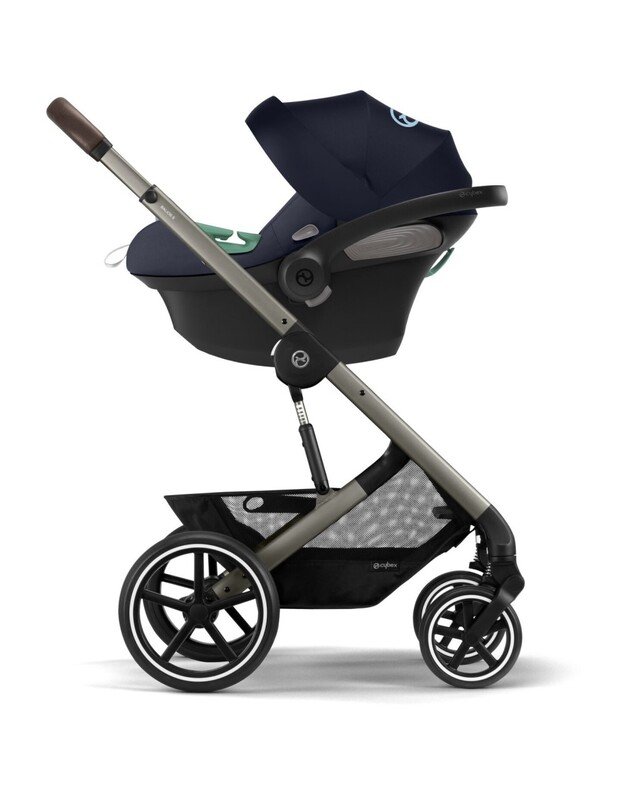 Vežimėlis Cybex Balios S LUX 2in1 silver frame Ocean Blue, mėlynas