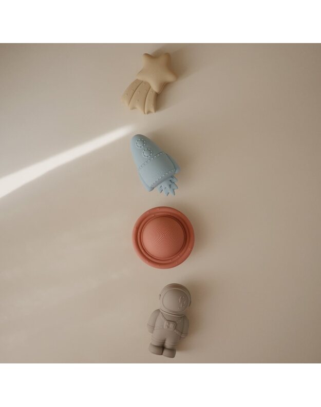 Mushie silicone bath toys Space, 4pk