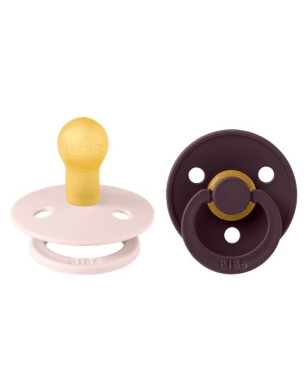 BIBS Colour čiulptukai Petal / Plum 0-6mėn, 2 vnt