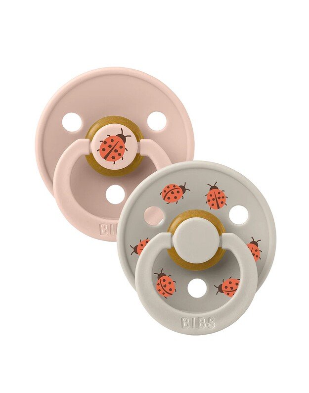 BIBS Studio Colour čiulptukai Urban Garden - Ladybug Blush Mix, 2 vnt, įvairių dydžių