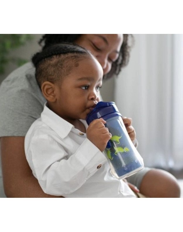 Dr Brown's krūzīte ar dubultām sieniņām, ar salmiņu 300 ml, zils 3 Dr Brown's krūzīte ar dubultām sieniņām, ar salmiņu 300 ml, zils 3