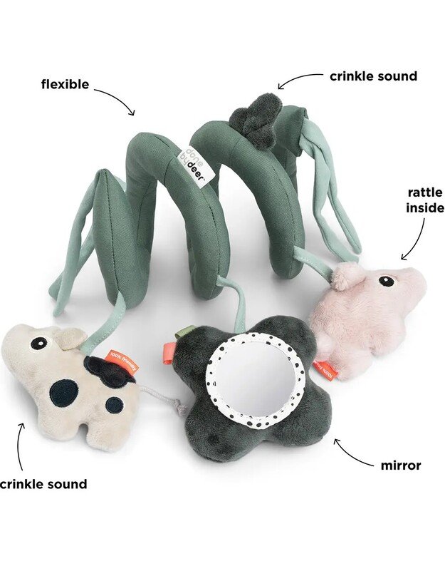 Done by Deer veiklos spiralė kūdikiui Tiny Farm, žalia 1