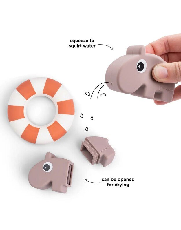 Done by Deer vonios žaislas Ozzo, rausvas 2