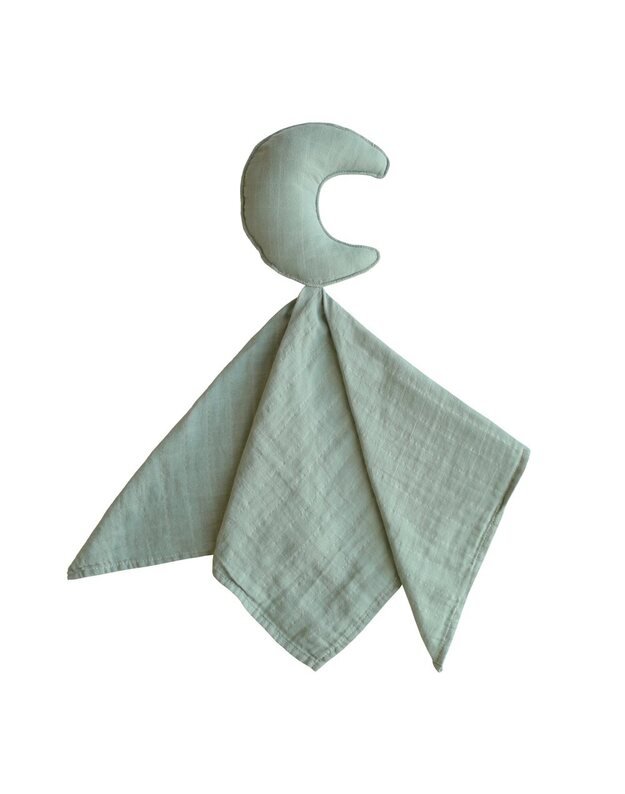 Mushie comfort blanket Moon Roman Green