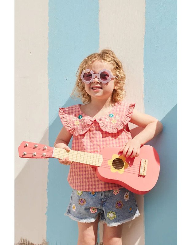 Kid's Concept vaikiška gitara Flower Pink, rožinė 1