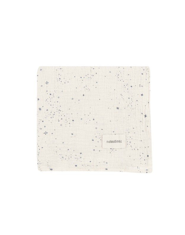 Nobodinoz dvigubo muslino pledukas WABI-SABI BLUE MILKY WAY 1