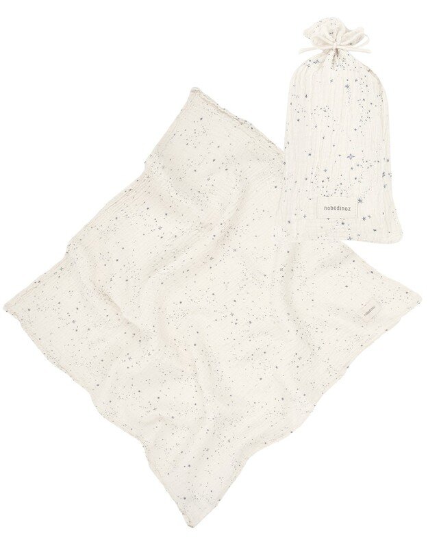 Nobodinoz dvigubo muslino pledukas WABI-SABI BLUE MILKY WAY