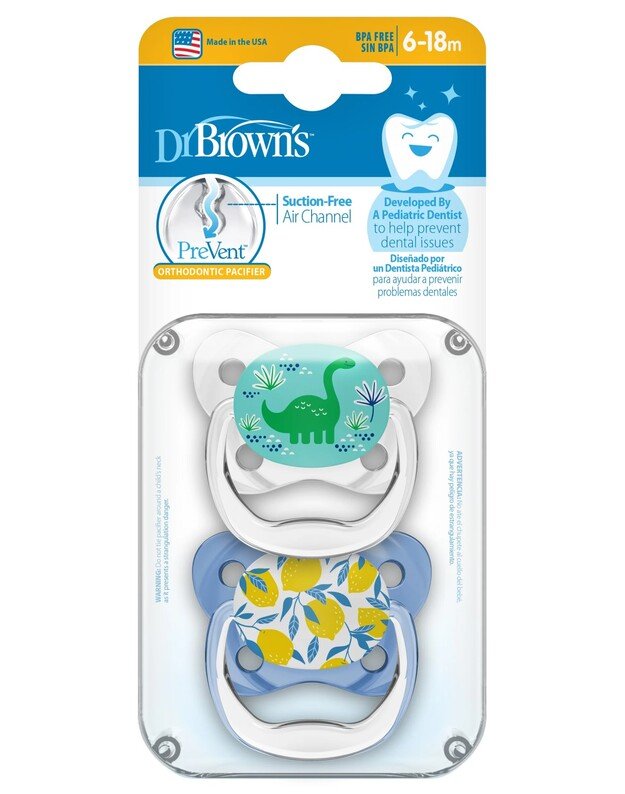 Dr Brown's čiulptukai PreVent Butterfly 6-18 mėn., 2 vnt, mėlyni 2