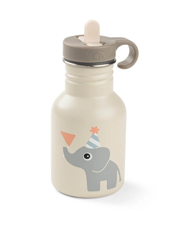 Done by Deer nerūdijančio plieno gertuvė su šiaudeliu Celebration, smėlio spalvos