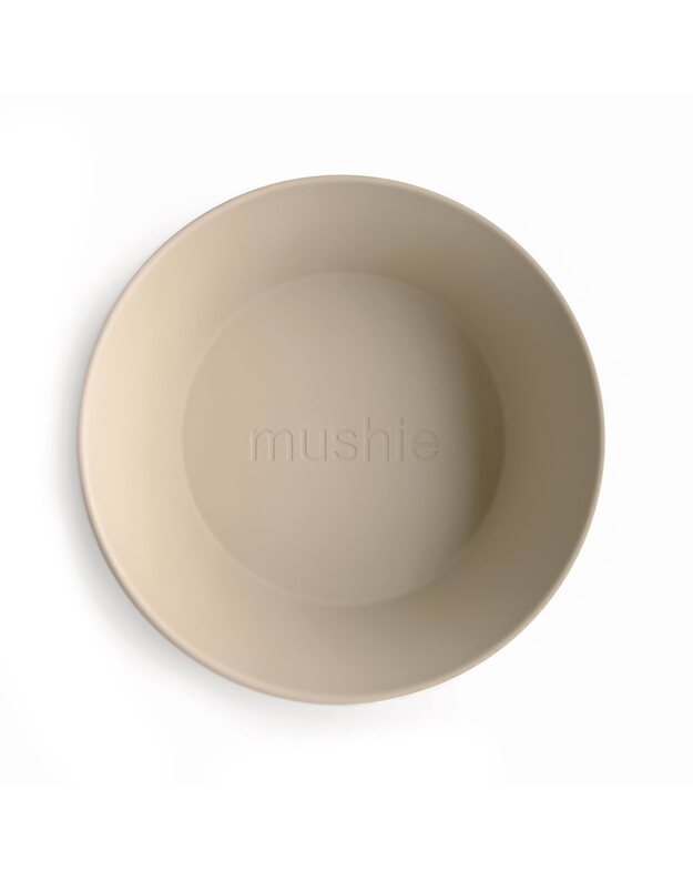 Mushie dubenėliai Vanilla, 2vnt, vanilės spalvos