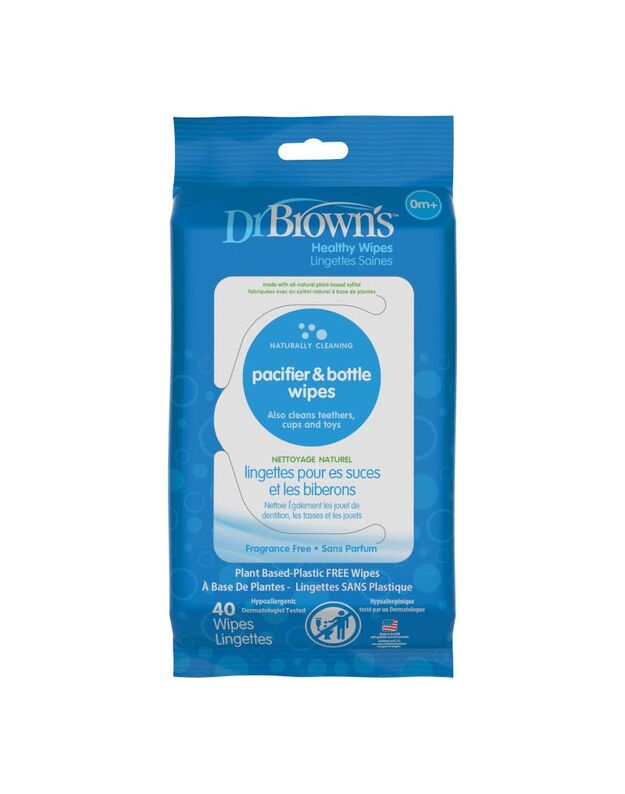 Dr Brown's wipes for baby bottles and pacifiers, 40 pk