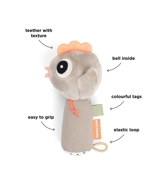 Done by Deer sensorinis barškutis Tiny Farm, smėlio spalvos 1