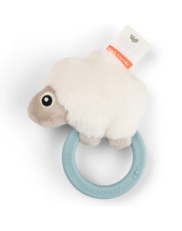 Done by Deer sensorinis barškutis - kramtukas Sheepy, mėlynas