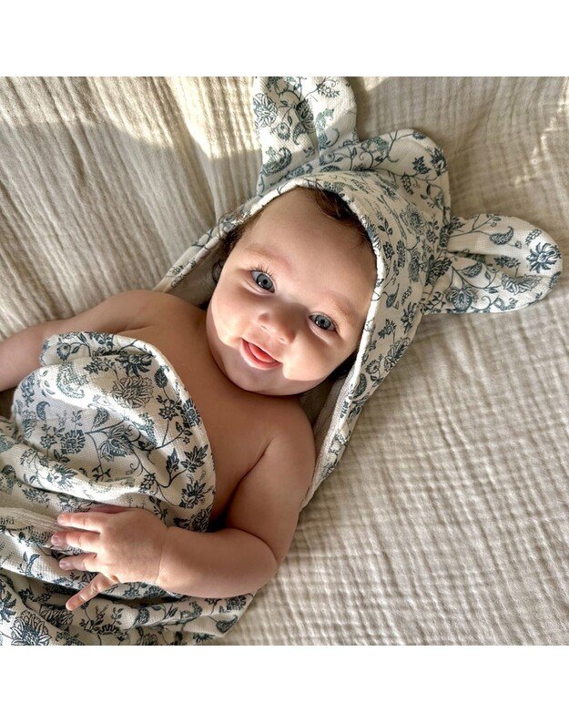 Elodie Details rankšluostis su gobtuvu Garden Leo Toile, melsvas 3