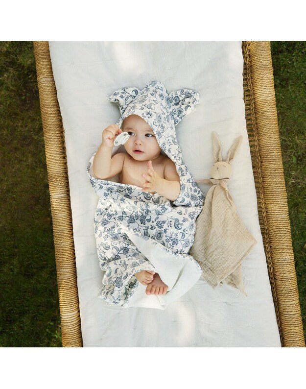 Elodie Details rankšluostis su gobtuvu Garden Leo Toile, melsvas 2