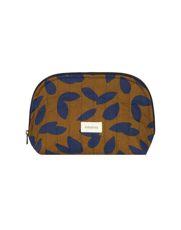 Nobodinoz vanity case PARIS-TOKYO BLUE LEAVES 1