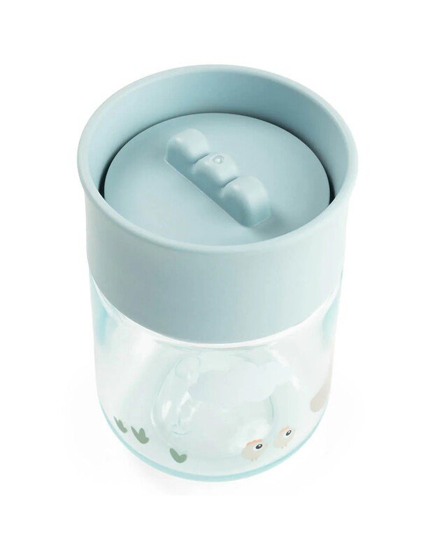 Done by Deer mokymosi gertuvė 360° Tiny Farm, 260ml, mėlyna