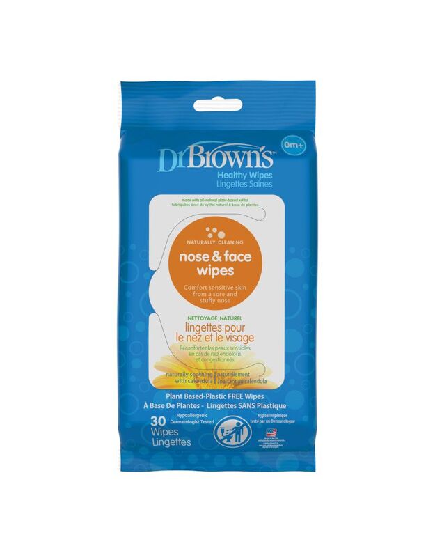 Dr Brown's wipes for baby's nose and face, 30 pk