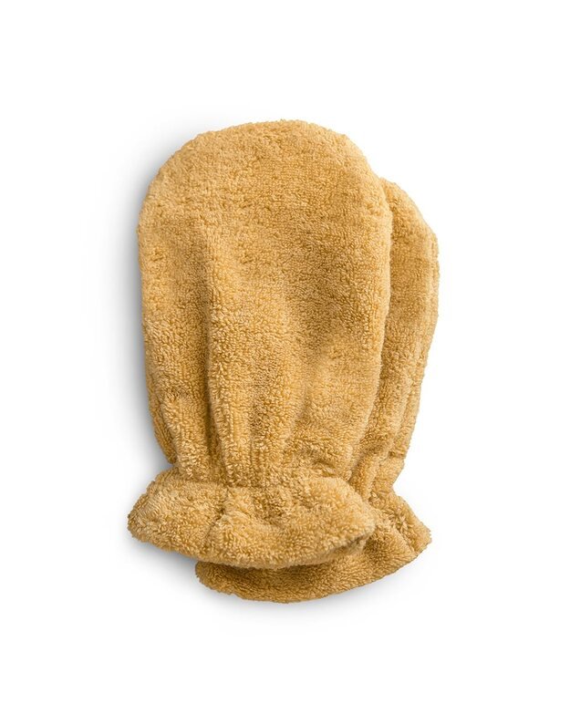 Mushie bath mitt Fall Yellow, 2pk