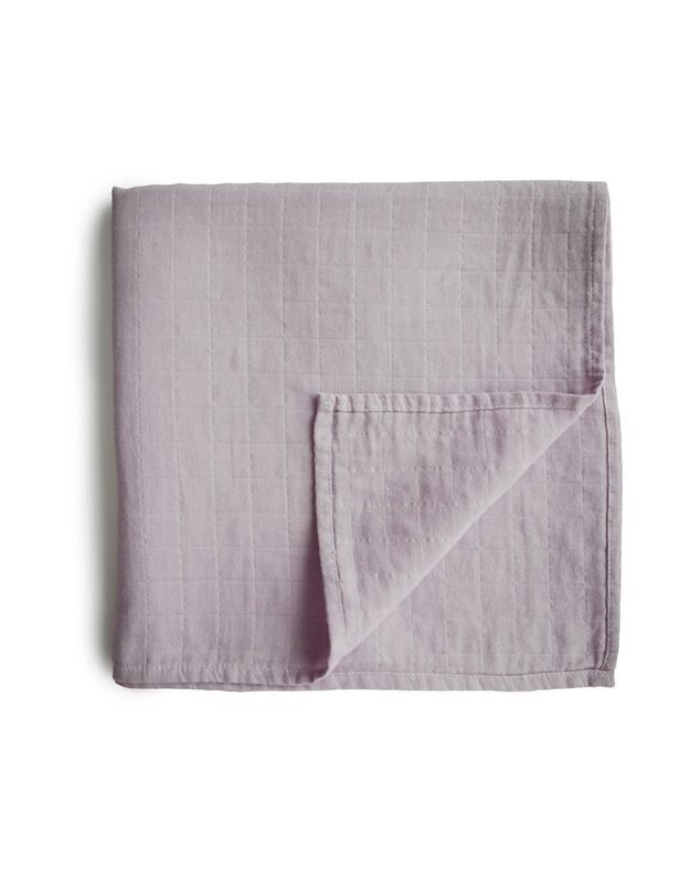 Mushie didelis marlinis vystyklas - pledukas Soft Mauve