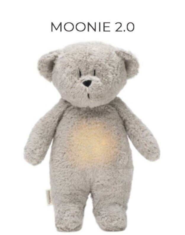 Moonie 2.0 garsus skleidžiantis migdukas Bear Grey