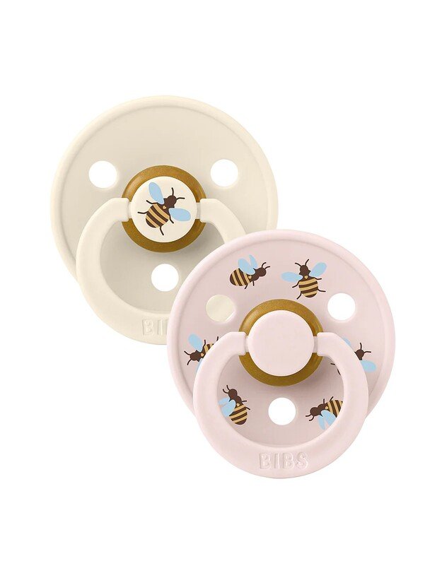 BIBS Studio Colour čiulptukai Urban Garden - Bumblebee Ivory Mix, 2 vnt, įvairių dydžių