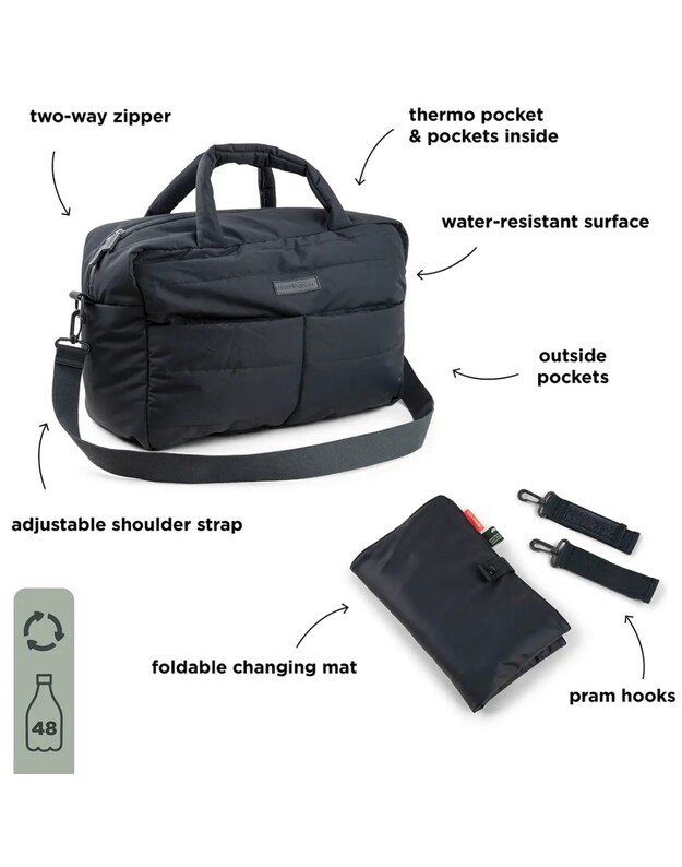 Done by Deer polsterēta maiņas soma, melns 2 Done by Deer polsterēta maiņas soma, melns 2