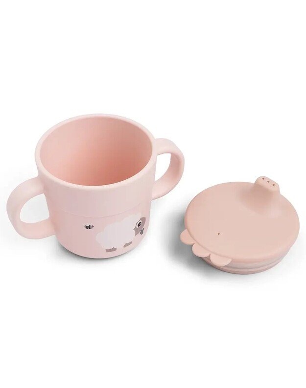 Done by Deer puodelis su snapeliu Foodie Tiny Farm, rausvas 2