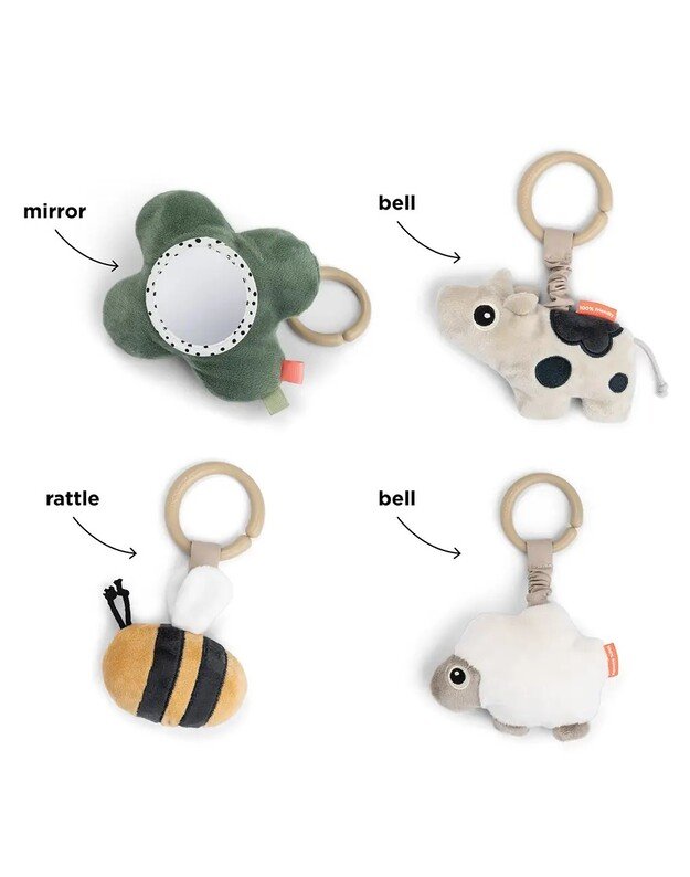 Done by Deer veiklos kilimėlis kūdikiui Tiny Farm, rausvas 3