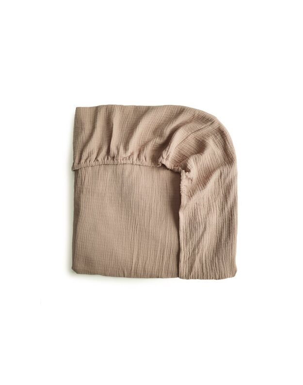 Mushie crib sheet Medium Natural 1