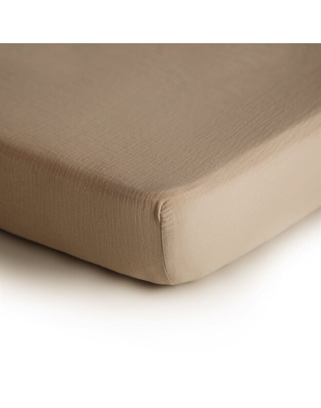 Mushie crib sheet Medium Natural