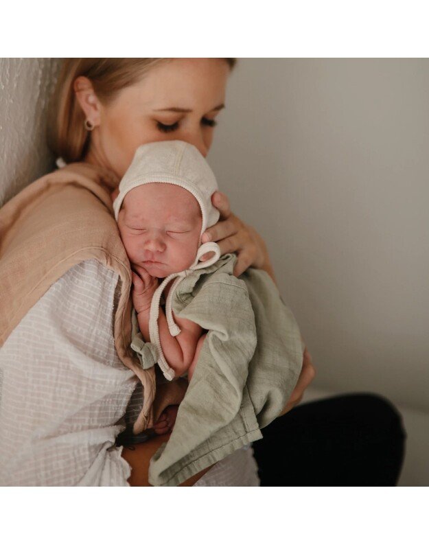 Mushie muslin cloth 3-pack Sage 2