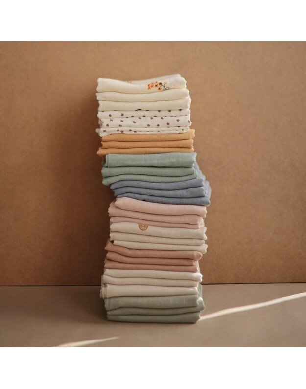 Mushie muslin cloth 3-pack Sage 5