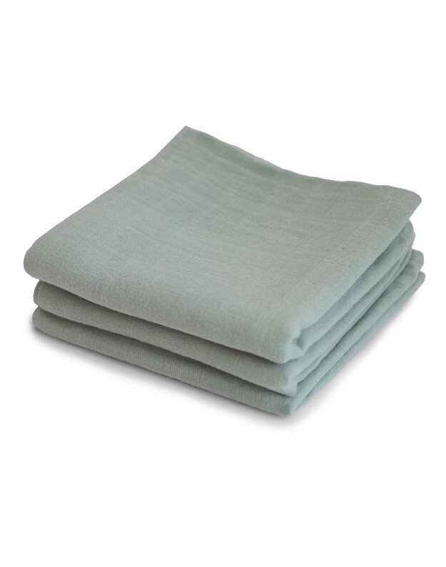 Mushie muslin cloth 3-pack Sage