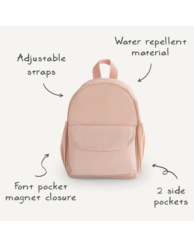 Mushie vaikiška kuprinė Blush, rausva 3