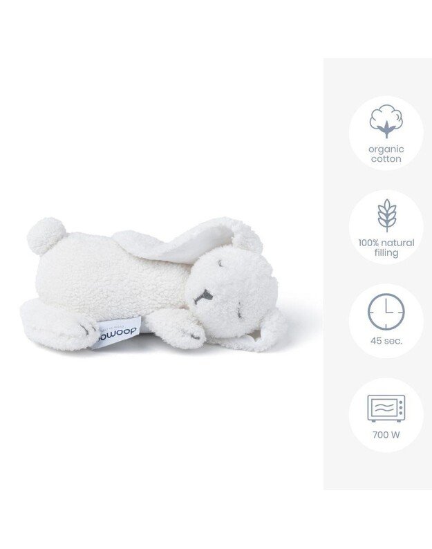 Doomoo GOTS sertifikuota šildanti pagalvėlė Snoogy Bunny Milky 3