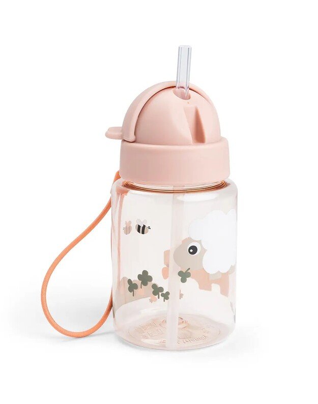 Done by Deer gertuvė su šiaudeliu Tiny Farm, rausva