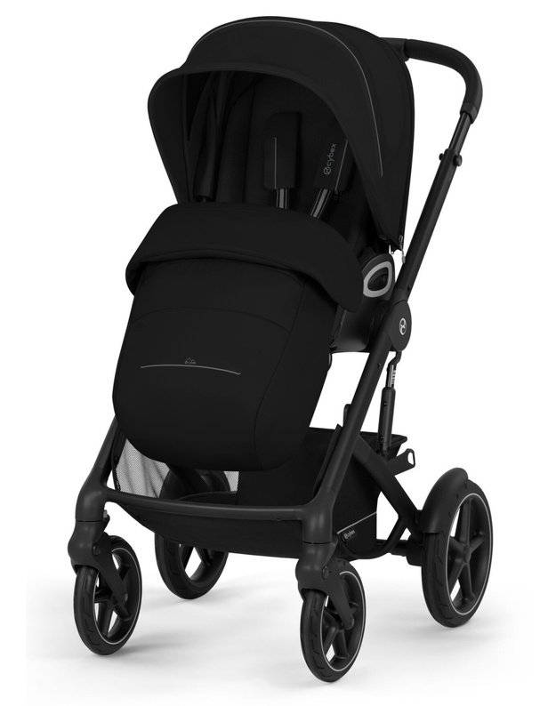 Cybex 2in1 vežimėlio komplektas Talos S LUX V2 BLK Moon Black, juodas