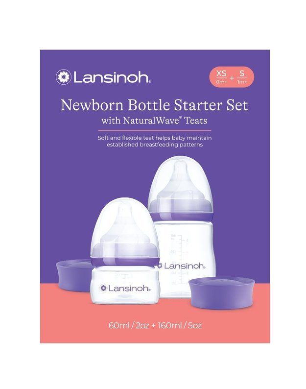 Lansinoh naujagimio maitinimo buteliukų pradinis komplektas 60ml+160ml