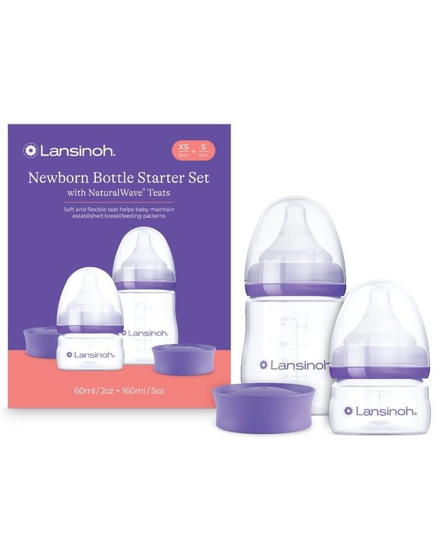 Lansinoh naujagimio maitinimo buteliukų pradinis komplektas 60ml+160ml