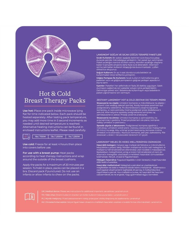 Lansinoh kompreses krūtīm Hot & Cold 3-in-1, 2 gab