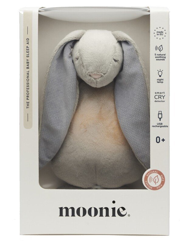 Moonie 2.0 garsus skleidžiantis migdukas Bunny Silver
