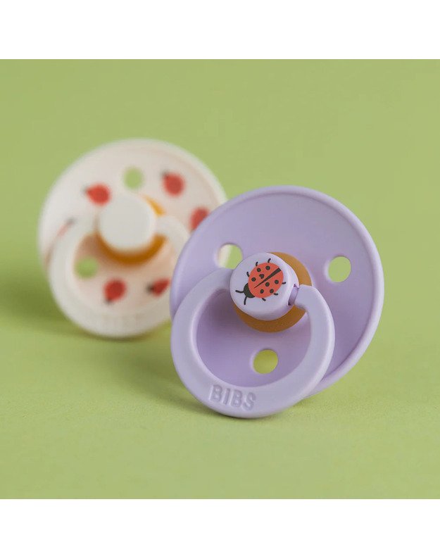 BIBS Studio Colour čiulptukai Urban Garden - Ladybug Violet Sky Mix, 2 vnt, įvairių dydžių 3