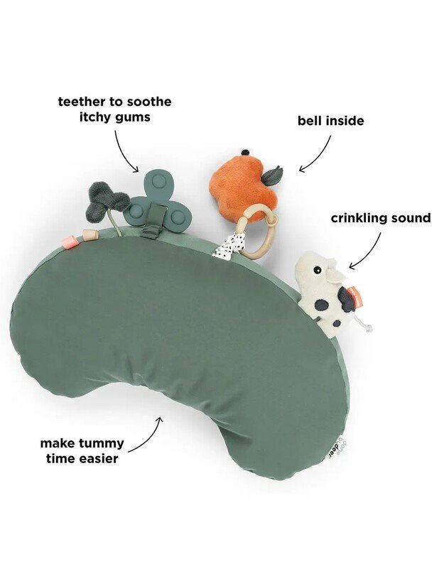 Done by Deer lavinamoji pagalvė Tiny Farm, žalia 1