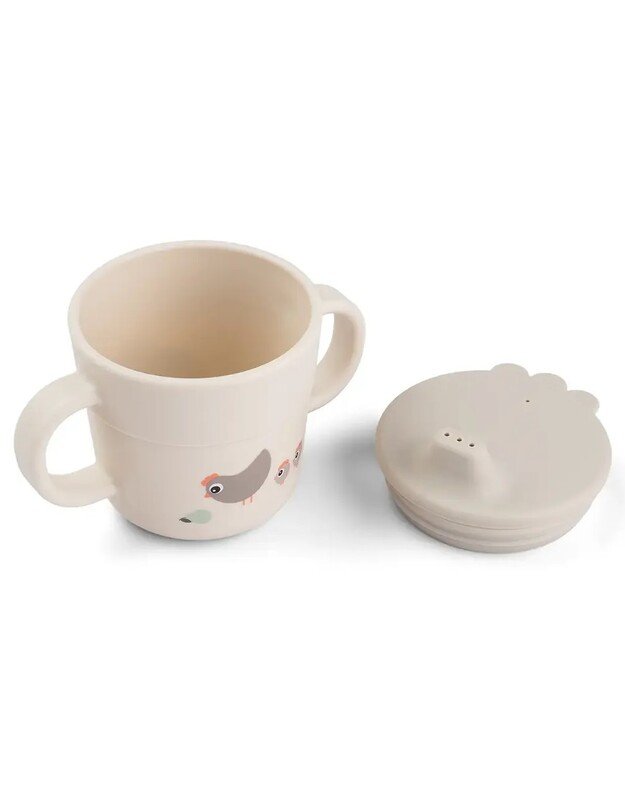 Done by Deer prilimpančių vaiko indų rinkinys Foodie Tiny Farm, smėlio spalvos 1