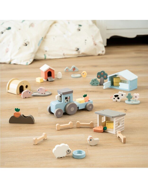 Done by Deer medinis traktorius Tiny Farm Dotti, mėlynas 7