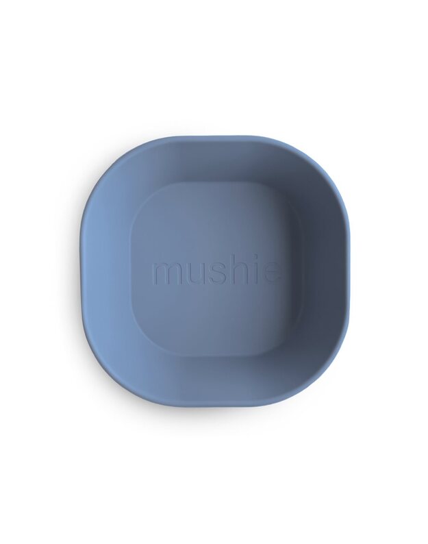 Mushie square dinner bowls Twilight Blue, 2pk 1