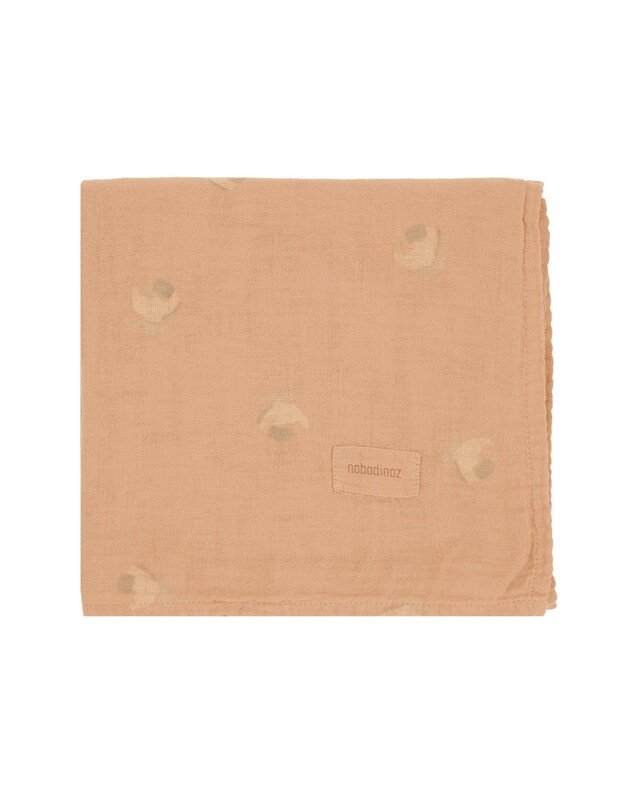 Nobodinoz dvigubo muslino pledukas WABI-SABI POWDER PINK BLOSSOM 2